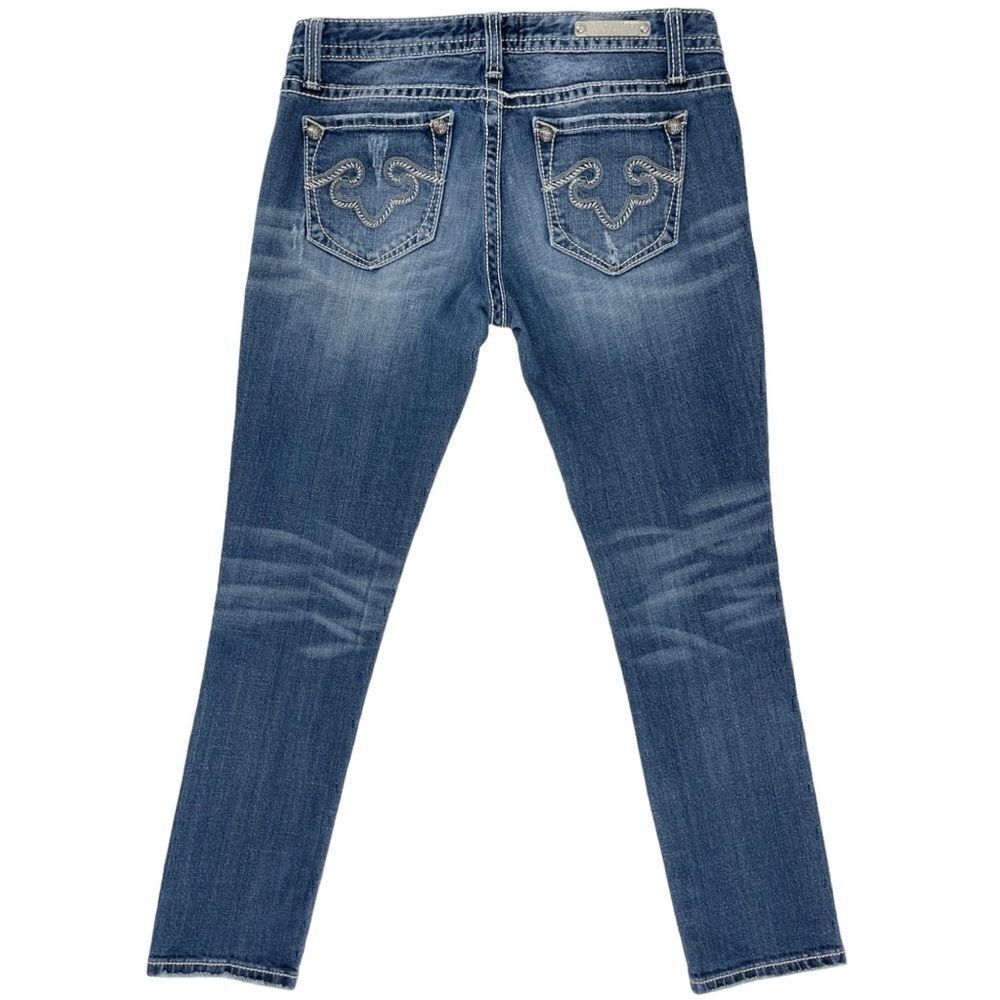 Express Rerock Low Rise Cropped Skinny Jeans - 2 - Picture 3 of 12